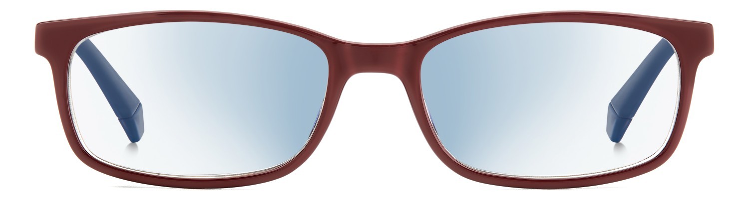 Reading glasses Polaroid Pld 0035/R 310302 LHF color burgundy 2 shape rectangle lenses blue absorber