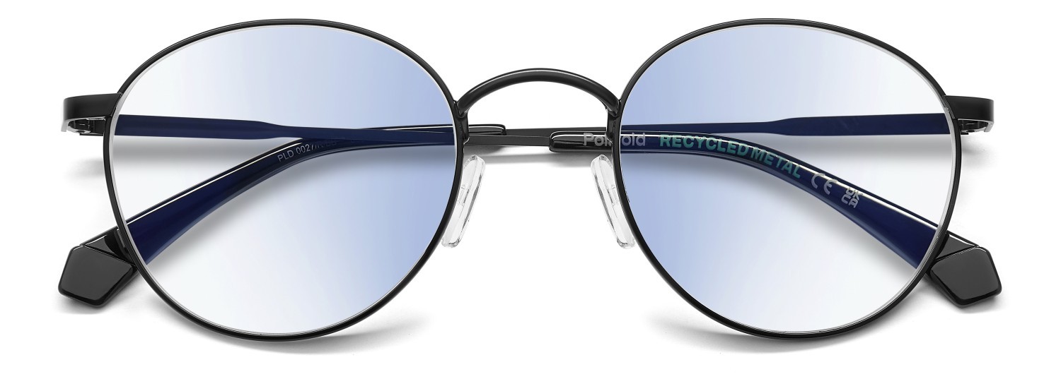 Reading glasses Polaroid Pld 0027/R 310316 003 color matte black shape pantos lenses blue absorber