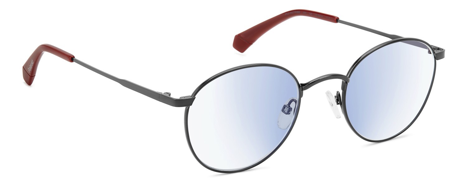 Reading glasses Polaroid Pld 0027/R 310316 V81 color dark ruthenium black shape pantos lenses blue absorber
