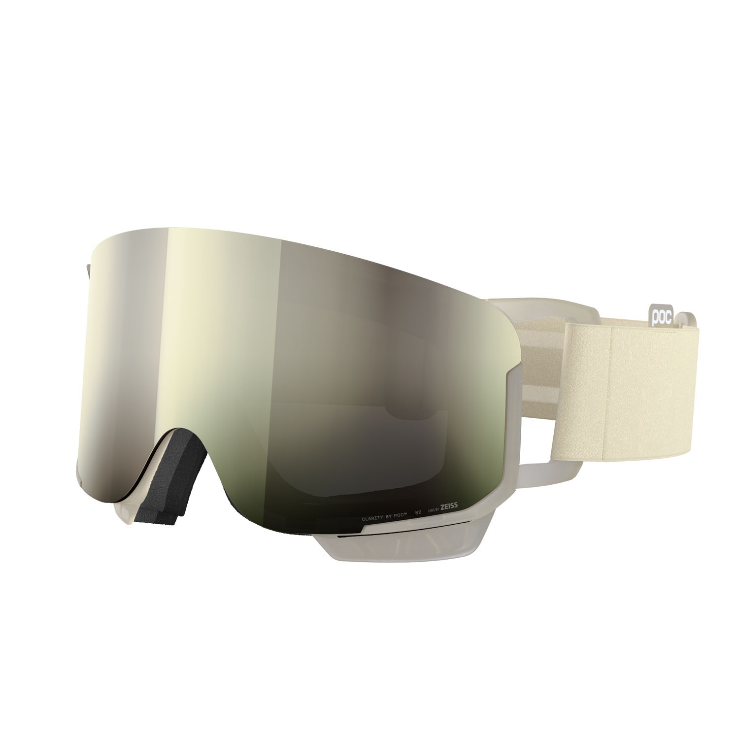 Skibrillen und Snowboard masken Poc Nexal Mid 40852 9606 farbe raw white gläser partly sunny ivory