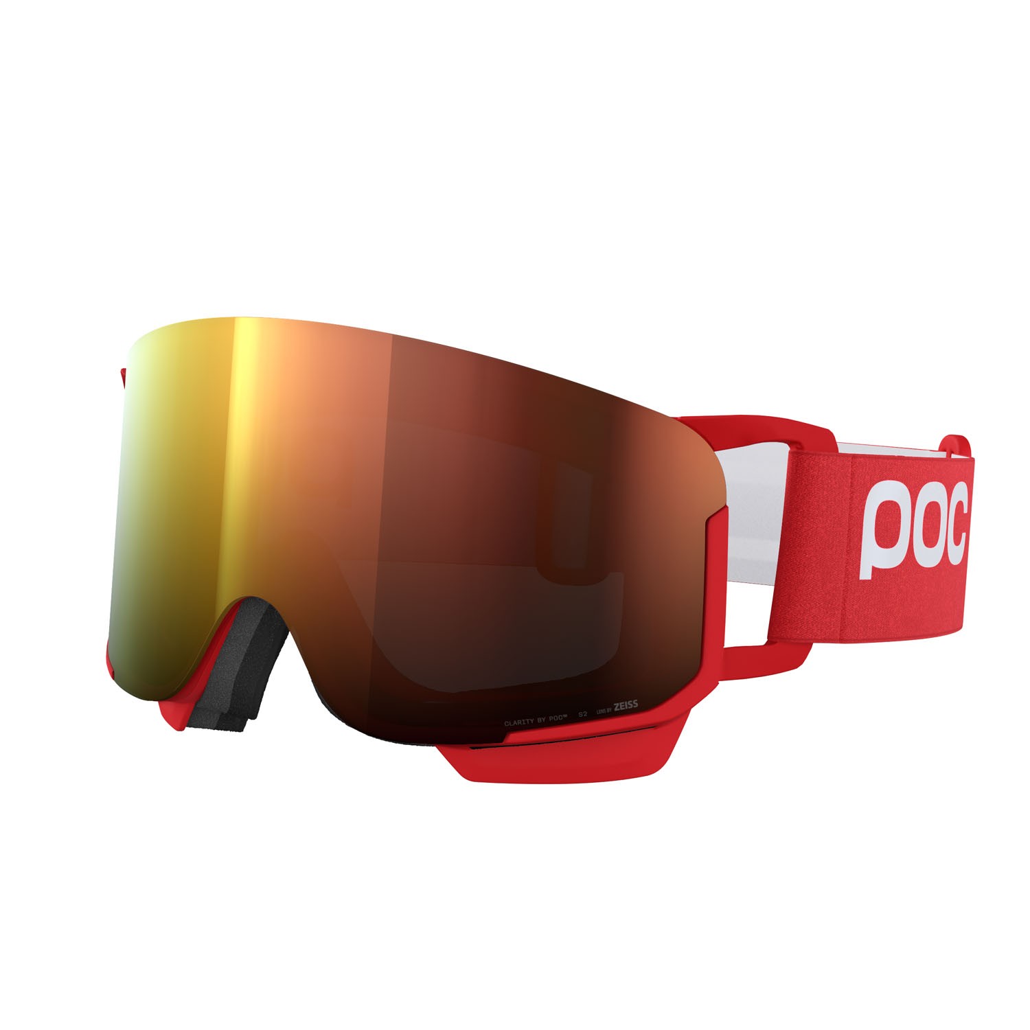 Ski and snowboard goggles Poc Nexal Mid 40852 9620 color prismane red lenses partly sunny orange