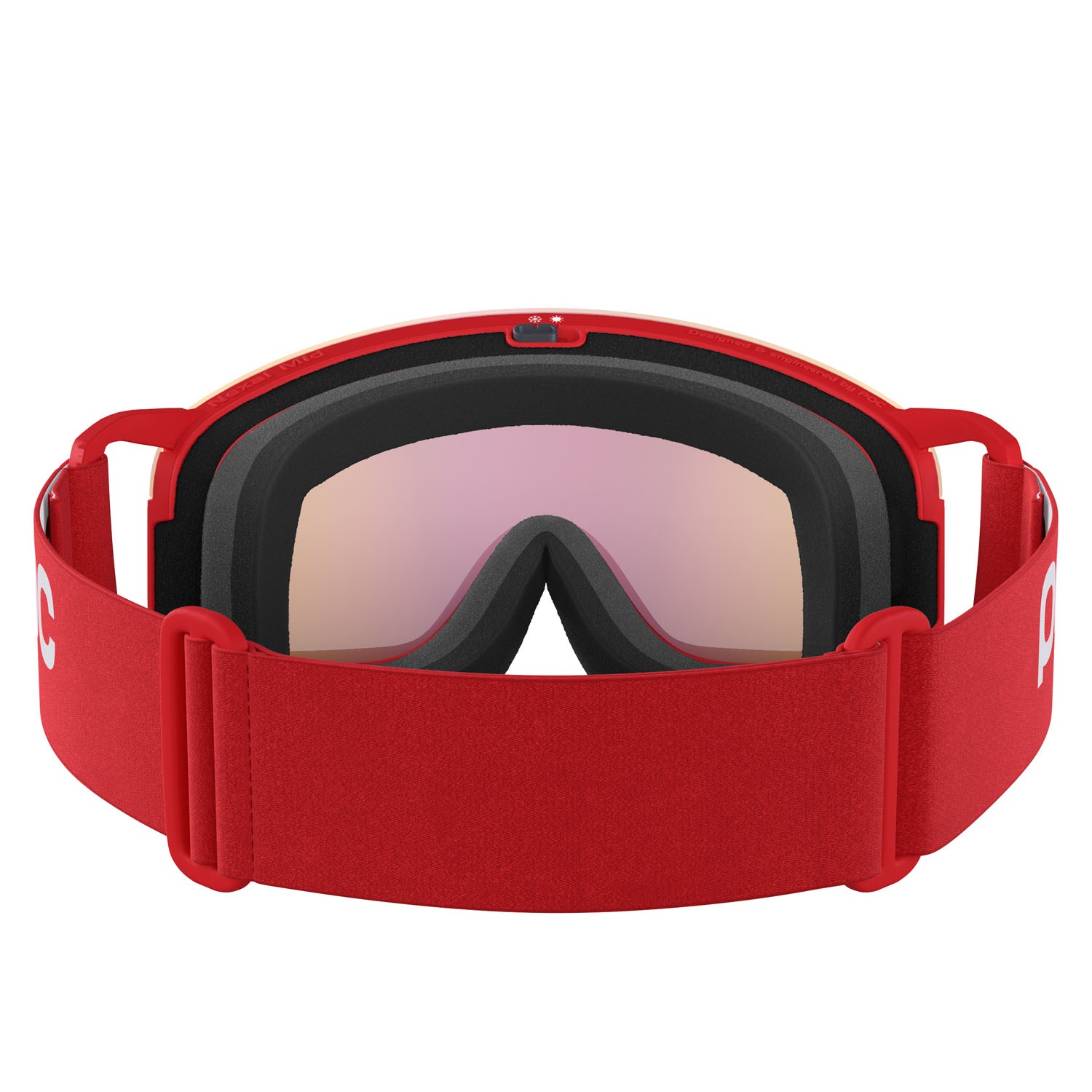 Ski and snowboard goggles Poc Nexal Mid 40852 9620 color prismane red lenses partly sunny orange