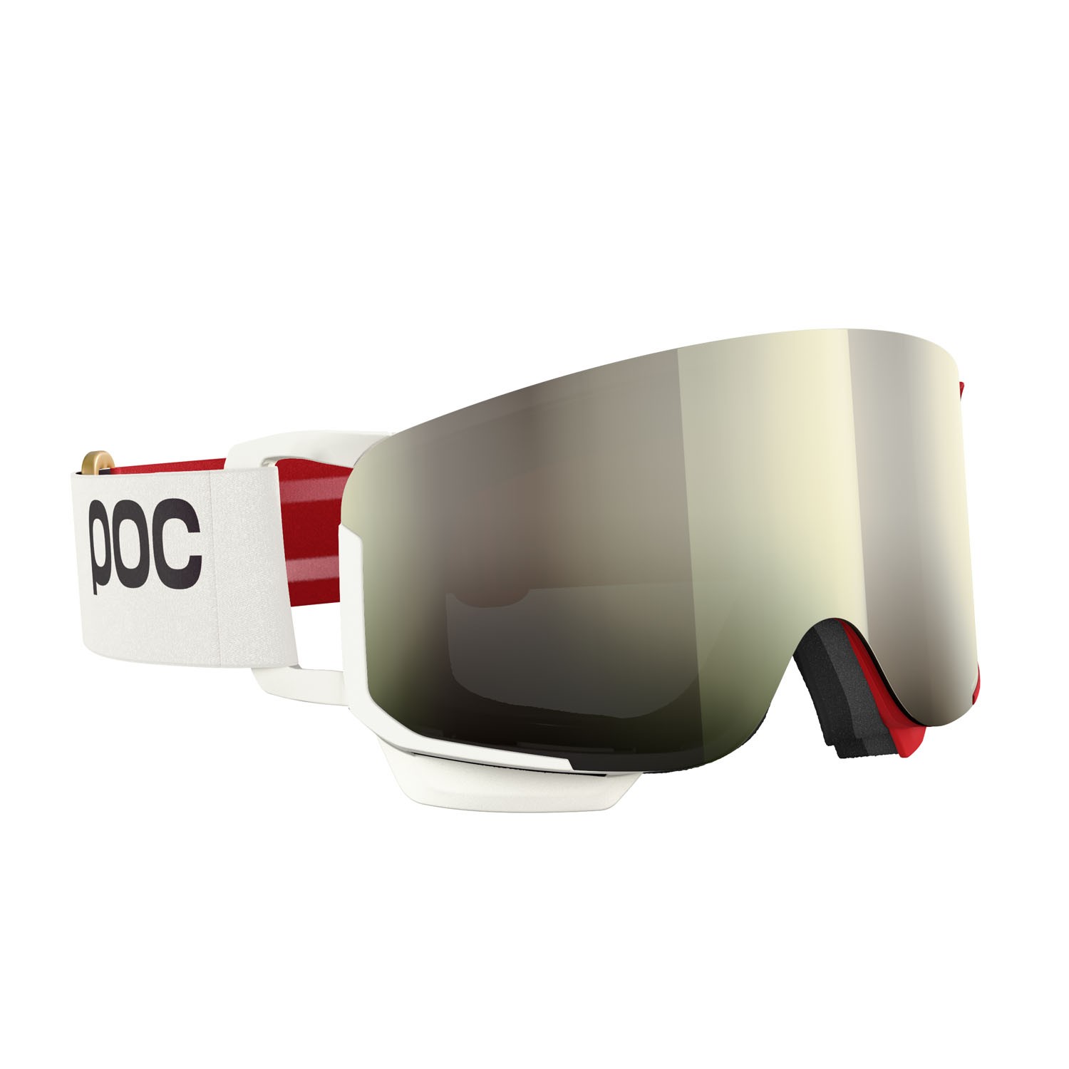 Ski and snowboard goggles Poc Nexal Mid 40852 9644 color rouge/blanc/partly sunny ivory 