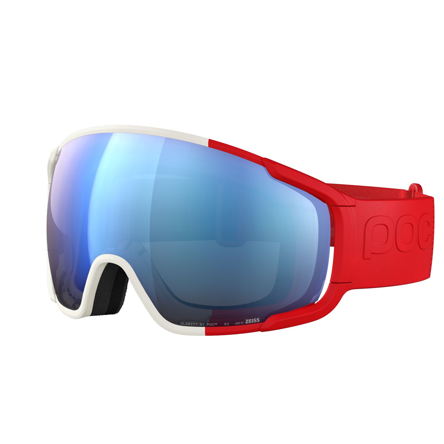 Ski and snowboard goggles Poc Zonula 40890 9645 color rouge/blanc/partly sunny blue 
