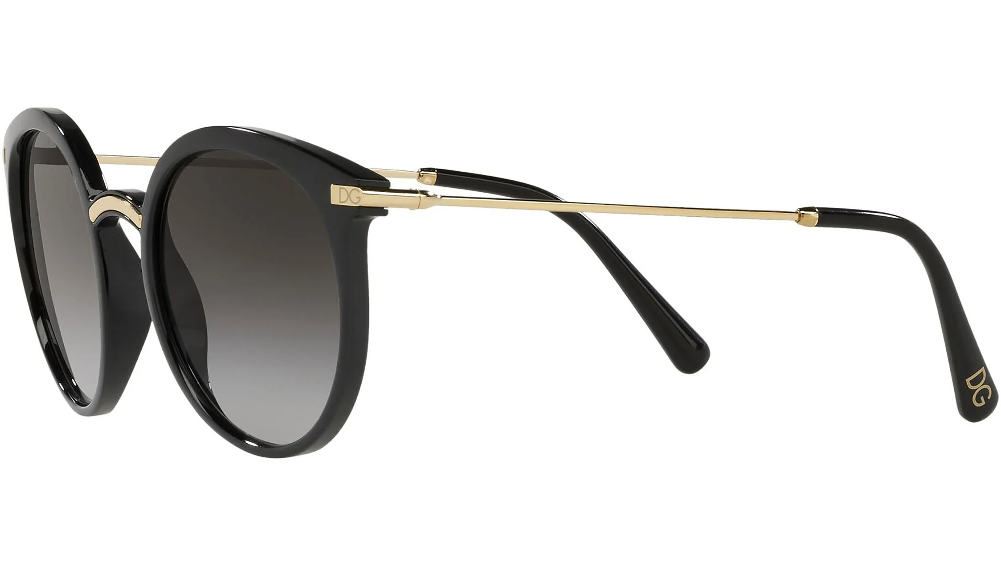 Sunglasses Dolce & Gabbana DG 6158 (501/8G) color black shape pantos lenses grey gradient