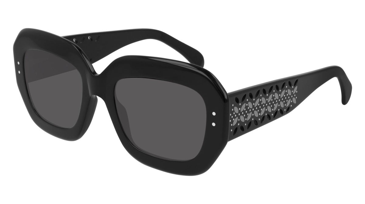 Occhiali da sole Azzedine Alaïa Pattern AA0041S-001 colore black forma rettangolare lenti grey