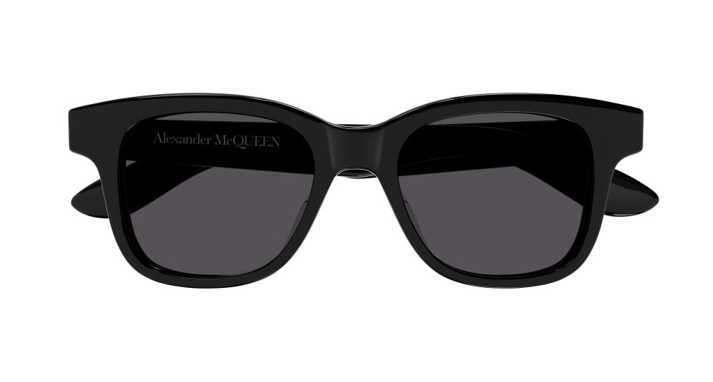 Sunglasses Alexander McQueen AM0382S-005 color nero shape rectangle lenses grigio