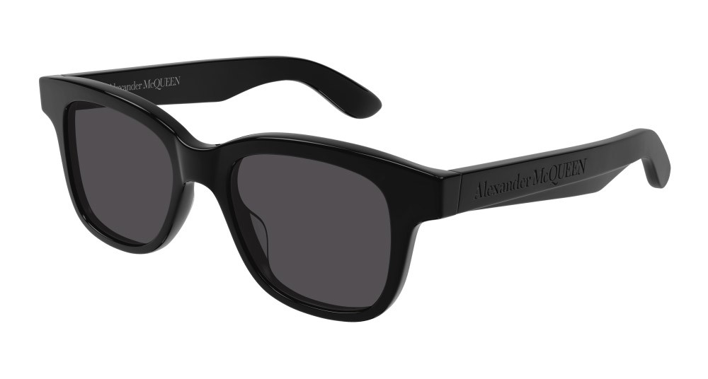 Sunglasses Alexander McQueen AM0382S-005 color nero shape rectangle lenses grigio