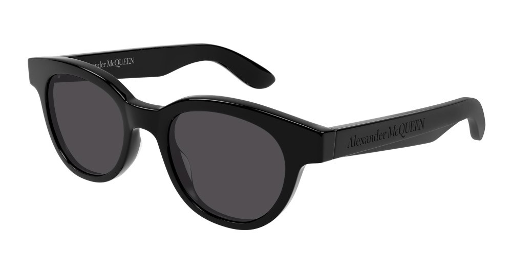 Sunglasses Alexander McQueen AM0383S-001 color nero shape round lenses grigio