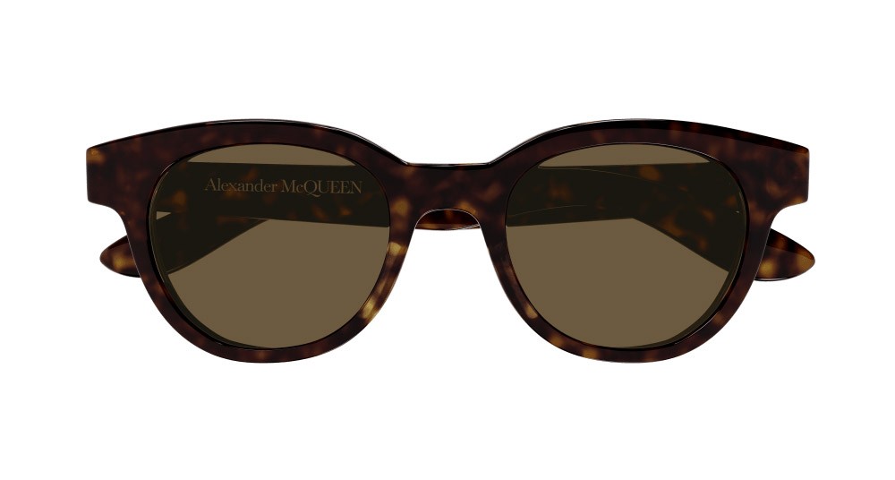 Sunglasses Alexander McQueen AM0383S-003 color havana shape round lenses marrone
