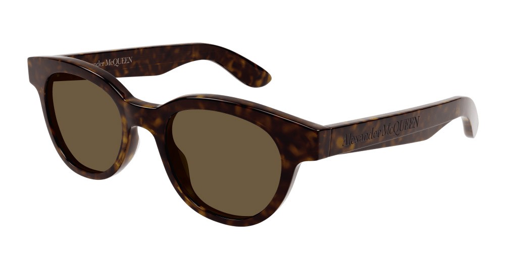 Sunglasses Alexander McQueen AM0383S-003 color havana shape round lenses marrone