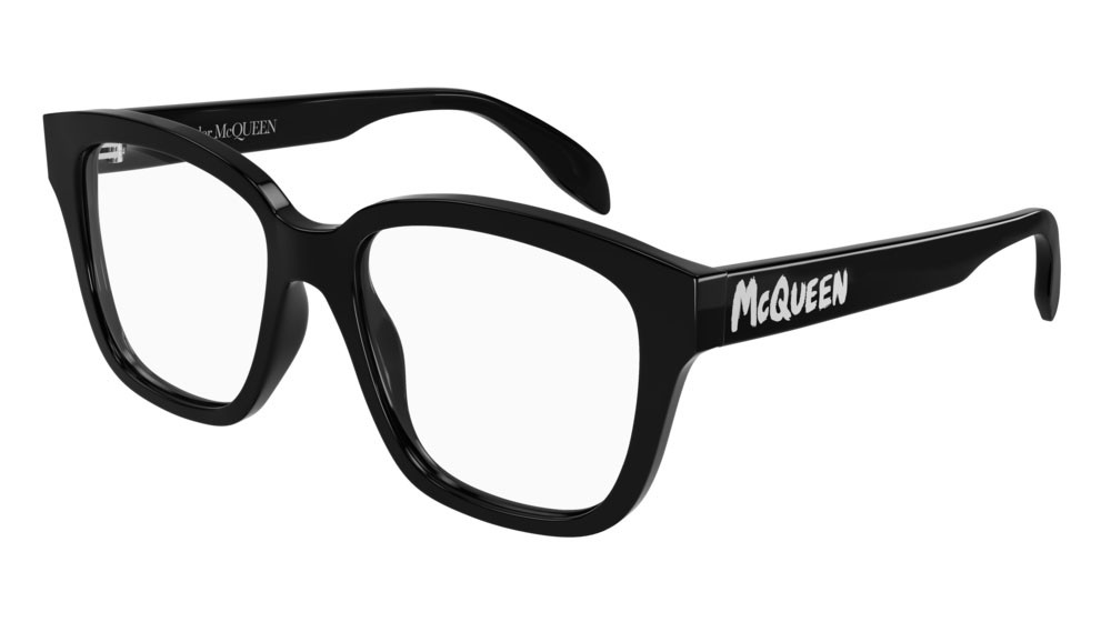 Occhiali da vista Alexander McQueen Casual Lines AM0333O-001 colore black forma rettangolare lenti transparent