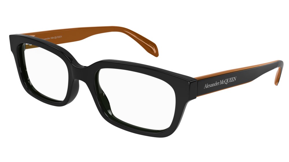 Eyeglasses Alexander McQueen Casual Lines AM0345O-004 color green shape rectangle lenses transparent
