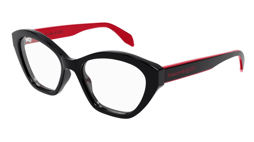 Occhiali da vista Alexander McQueen Casual Lines AM0360O-003 colore black forma cat eye lenti transparent