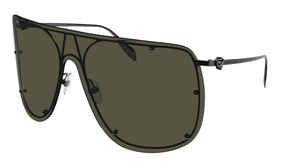Sonnenbrillen Alexander McQueen Icons AM0313S-004 farbe ruthenium form maske gläser green