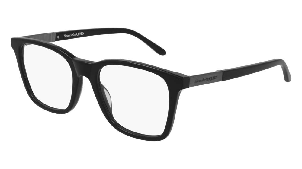 Eyeglasses Alexander McQueen Romance AM0324O-001 color silver shape rectangle lenses transparent