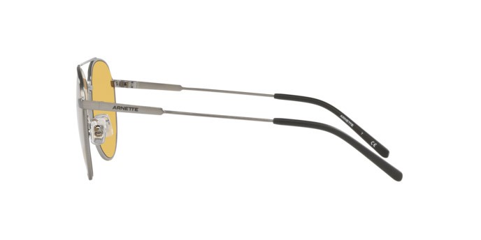 Sonnenbrillen Arnette Sidecar AN 3085 (738/85) farbe brushed gunmetal form aviator gläser yellow