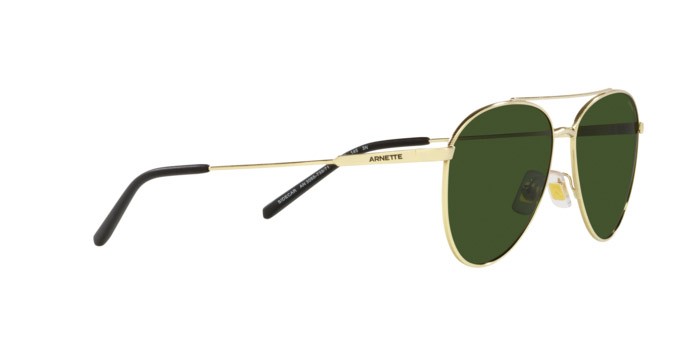 Sonnenbrillen Arnette Sidecar AN 3085 (739/71) farbe brushed light gold form aviator gläser dark green