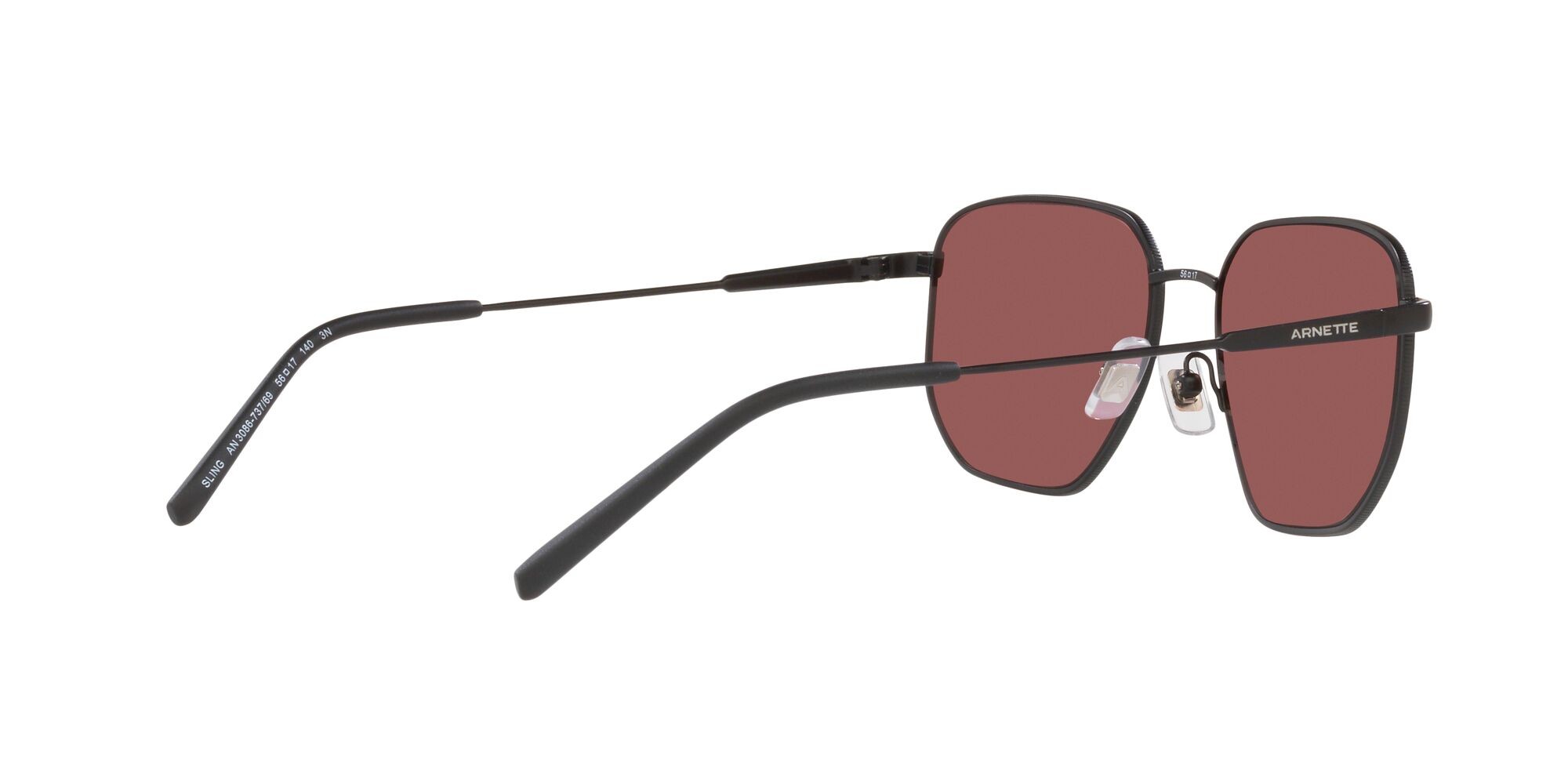 Sonnenbrillen Arnette Sling AN 3086 (73769) farbe nero opaco form quadratisch gläser viola scuro