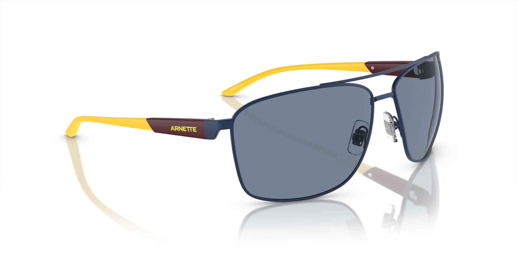 Sonnenbrillen Arnette Beverlee AN 3089 (744/2V) farbe blu scuro opaco form quadratisch gläser polarizzata blu scuro