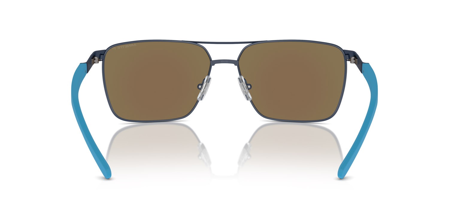 Sonnenbrillen Arnette Barracas AN 3091 (744/22) farbe blu opaco form rechteckig gläser polarizzata grigio scuro specchiato blu marino