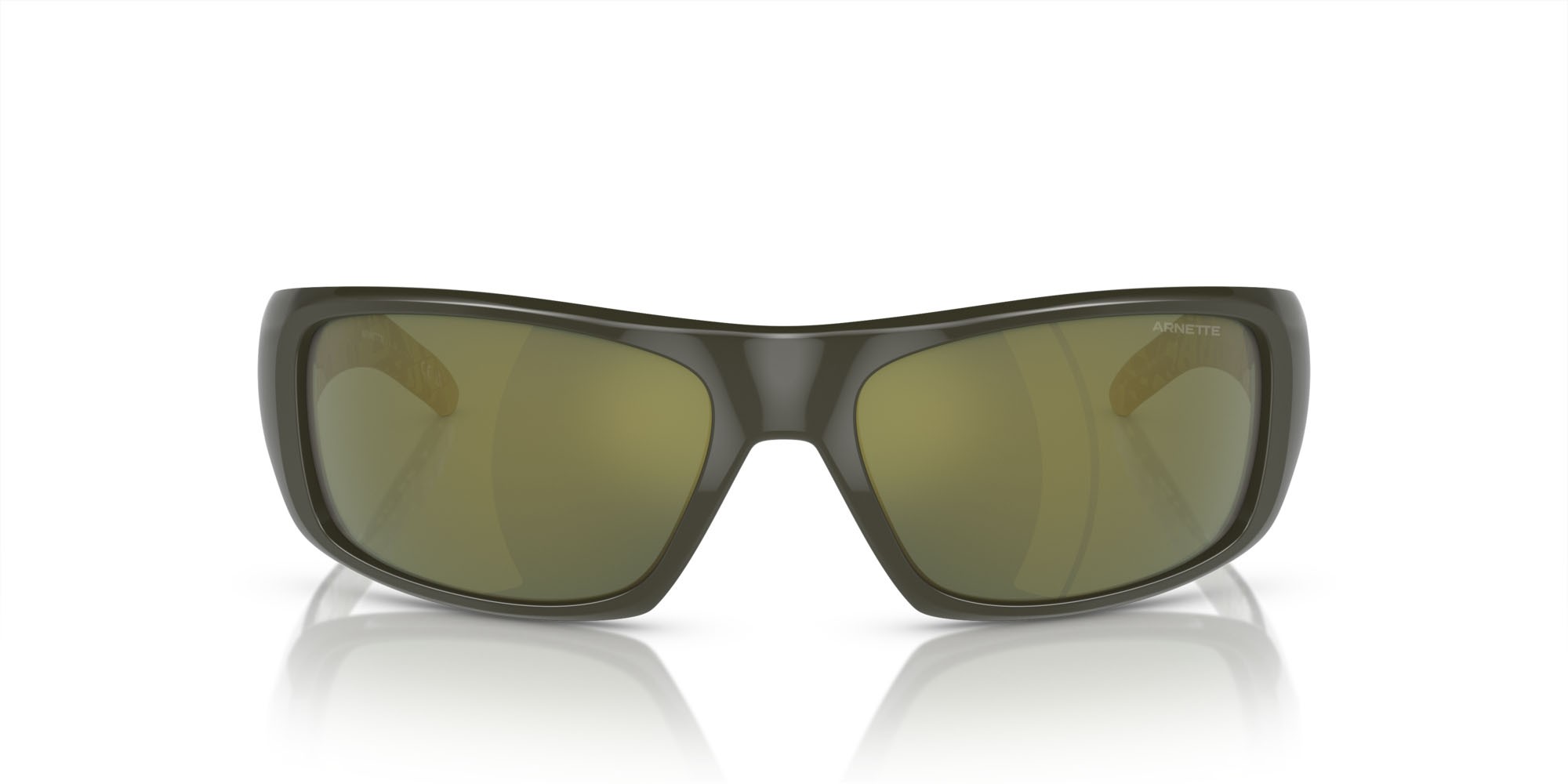 Sonnenbrillen Arnette Hot Shot AN 4182 (29136R) farbe verde militare form rechteckig gläser verde scuro specchiato petrolio