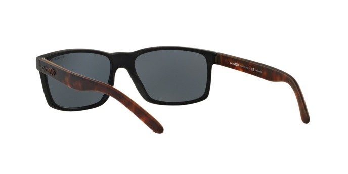 Sunglasses Arnette Slickster AN 4185 (227381) color fuzzy black shape rectangle lenses polar grey