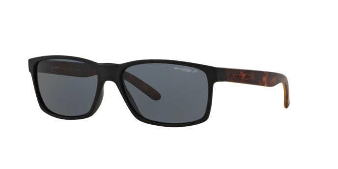 Sunglasses Arnette Slickster AN 4185 (227381) color fuzzy black shape rectangle lenses polar grey