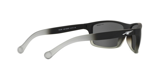 Sonnenbrillen Arnette Boiler AN 4207 (225387) farbe fuzzy black/traslucent grey form rechteckig gläser grey