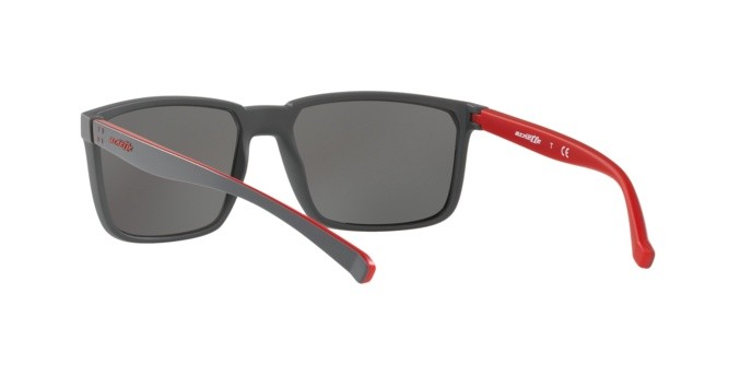 Sunglasses Arnette Stripe AN 4251 (25736G) color matte grey shape rectangle lenses grey mirror silver