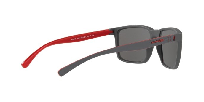 Sunglasses Arnette Stripe AN 4251 (25736G) color matte grey shape rectangle lenses grey mirror silver