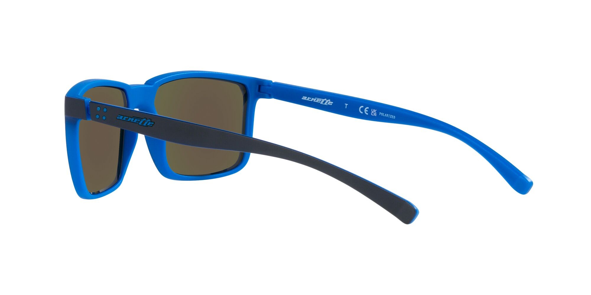 Sunglasses Arnette Stripe AN 4251 (286422) color blu opaco su azzurro shape rectangle lenses polarizzata grigio scuro specchiato blu marino