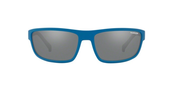 Sonnenbrillen Arnette Borrow AN 4259 (26236G) farbe matte blue form rechteckig gläser grey mirror silver
