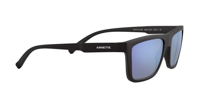Sonnenbrillen Arnette AN 4262 (01/22) farbe matte black form quadratisch gläser polar dark grey mirror water