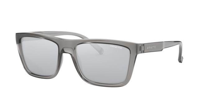 Sonnenbrillen Arnette AN 4262 (2590Z6) farbe transparent grey form quadratisch gläser light grey mirror silver 80