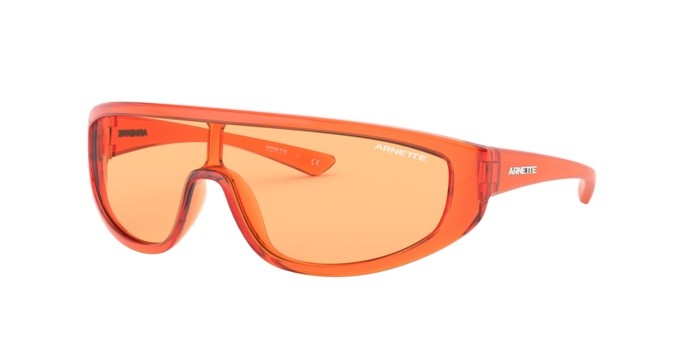 Sonnenbrillen Arnette AN 4264 (265474) farbe transparent orange form unregelmäßig gläser dark orange
