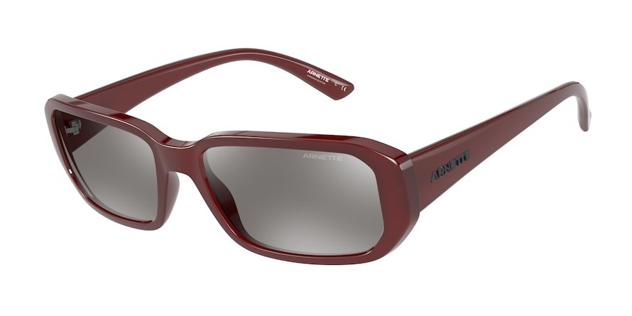 Sunglasses Arnette Gringo AN 4265 (27486G) color shiny red shape rectangle lenses grey mirror silver