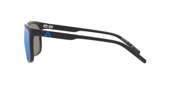 Occhiali da sole Arnette Adios Baby! AN 4272 (275822) colore matte black forma quadrato lenti polar dark grey mirror water