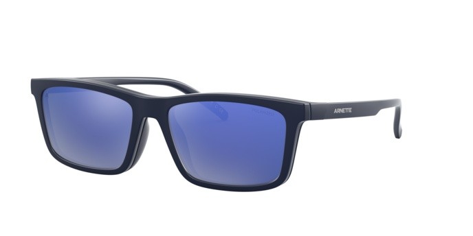 Sonnenbrillen Arnette Hypno AN 4274 (26741W) farbe matte blue form quadratisch gläser clear