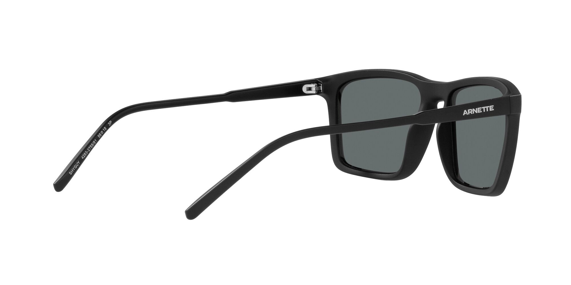 Sonnenbrillen Arnette Shyguy AN 4283 (275881) farbe nero opaco form quadratisch gläser polarized grigio scuro