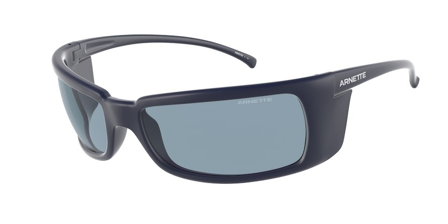 Sonnenbrillen Arnette Titan ii AN 4287 (275480) farbe matte dark blue form rechteckig gläser light blue