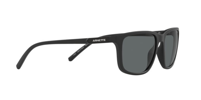 Sonnenbrillen Arnette Pirx AN 4288 (275881) farbe matte black form quadratisch gläser dark grey polar