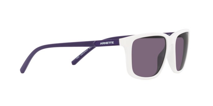 Sonnenbrillen Arnette Pirx AN 4288 (27791A) farbe matte white form quadratisch gläser violet