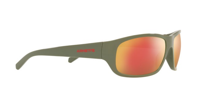 Sonnenbrillen Arnette Uka-uka AN 4290 (27856Q) farbe military green form rechteckig gläser dark violet mirror red