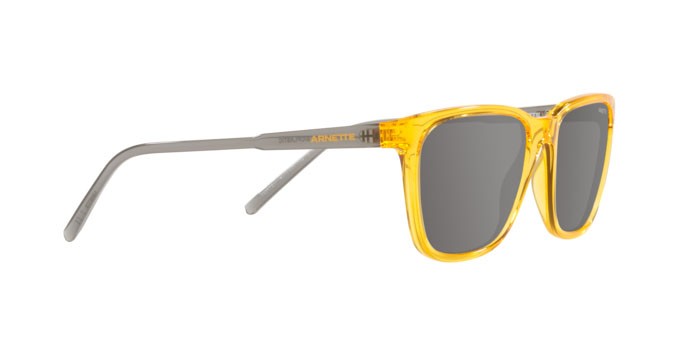 Occhiali da sole Arnette Cortex AN 4291 (27716G) colore transparent yellow forma quadrato lenti grey mirror silver 80