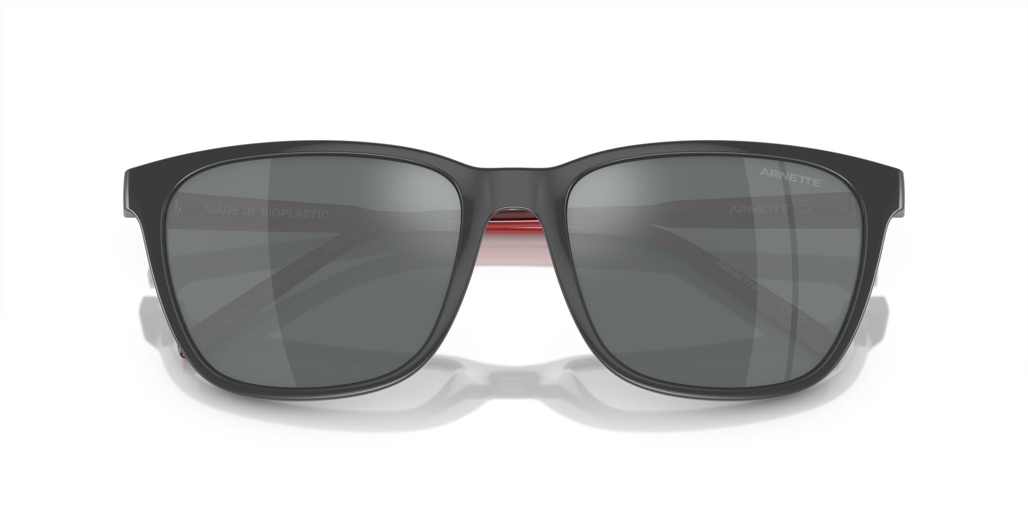 Occhiali da sole Arnette Cortex AN 4291 (28416G) colore grigio scuro forma quadrato lenti grigio chiaro specchiato nero