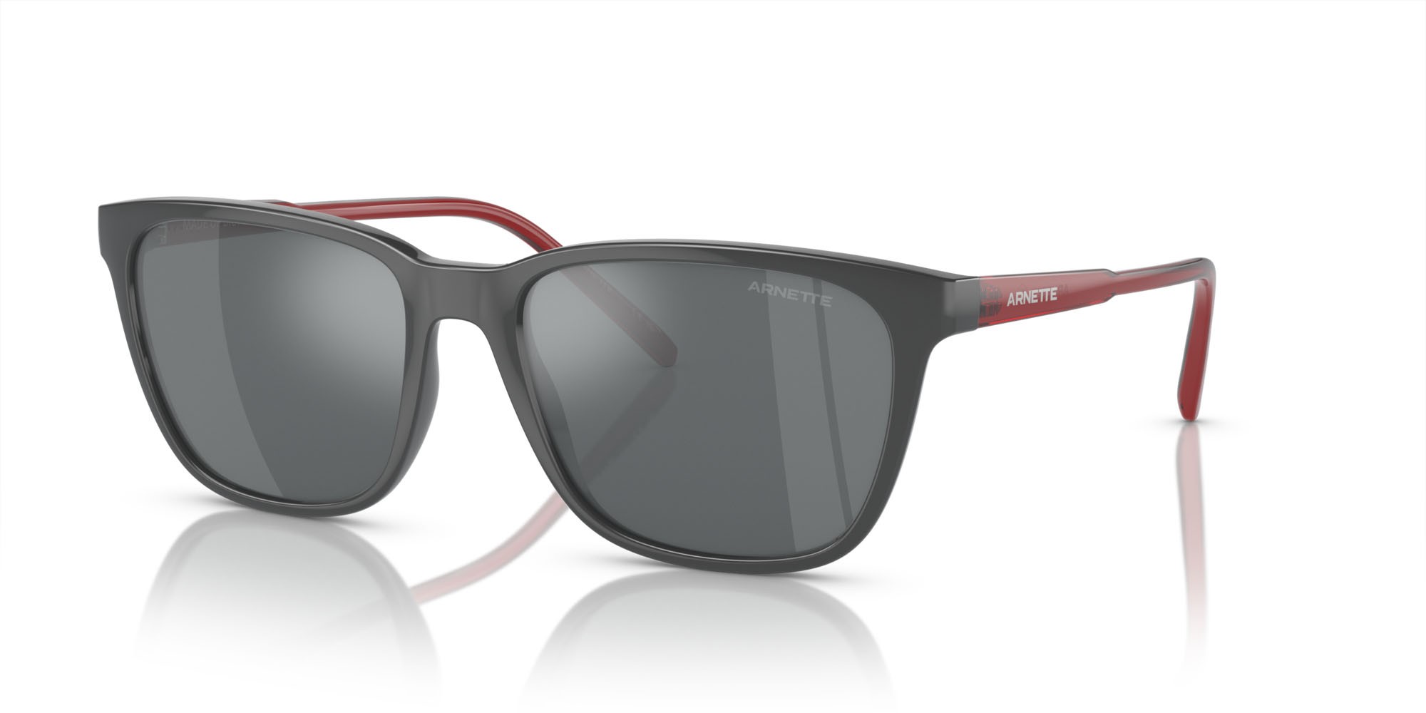 Occhiali da sole Arnette Cortex AN 4291 (28416G) colore grigio scuro forma quadrato lenti grigio chiaro specchiato nero