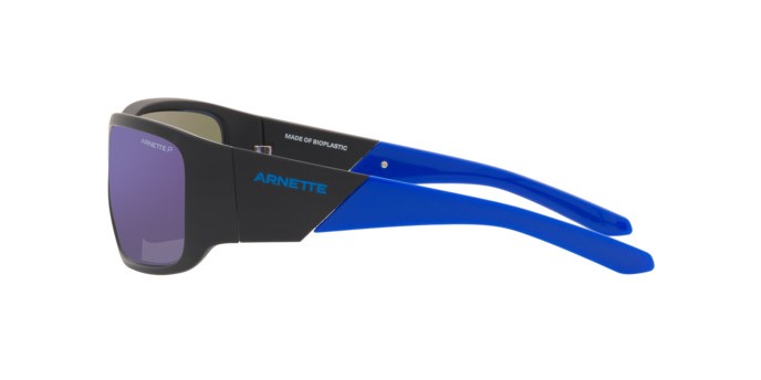 Sonnenbrillen Arnette Snap II AN 4297 (280622) farbe matte black form rechteckig gläser dark grey mirror water polar
