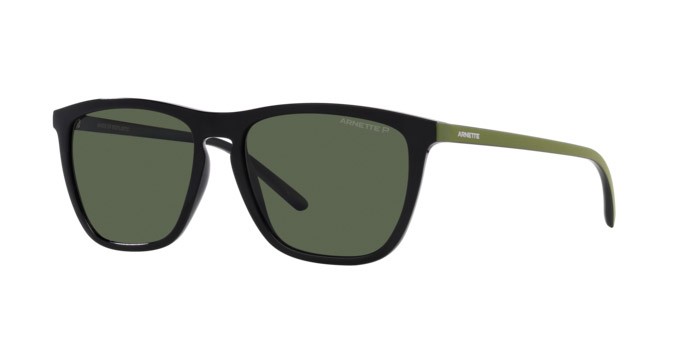 Sonnenbrillen Arnette Fry AN 4301 (27539A) farbe nero form cat-eye gläser verde scuro polarizzata