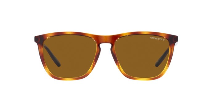 Sonnenbrillen Arnette Fry AN 4301 (277083) farbe havana scuro form cat-eye gläser polarizzata marrone scuro